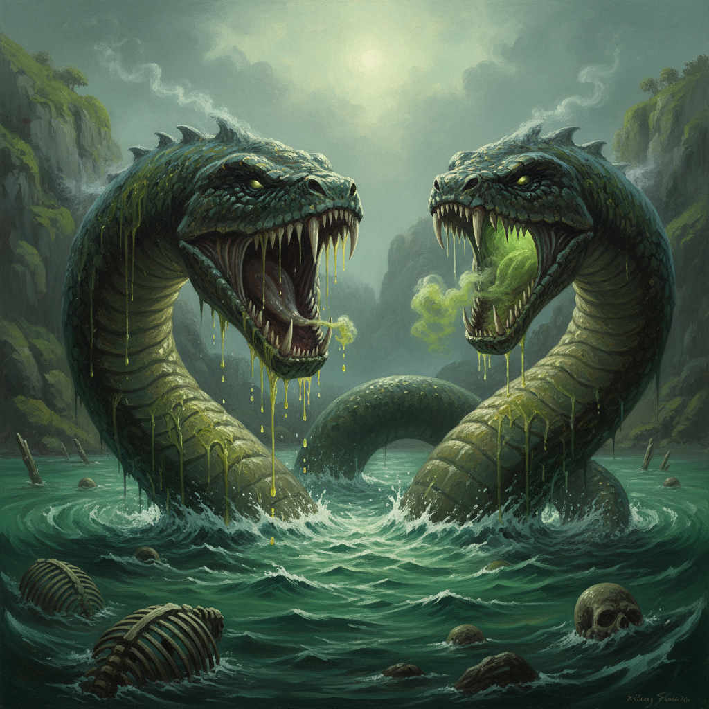 Tarn Linnorm, original Pathfinder 2e monster artwork by ZapGM