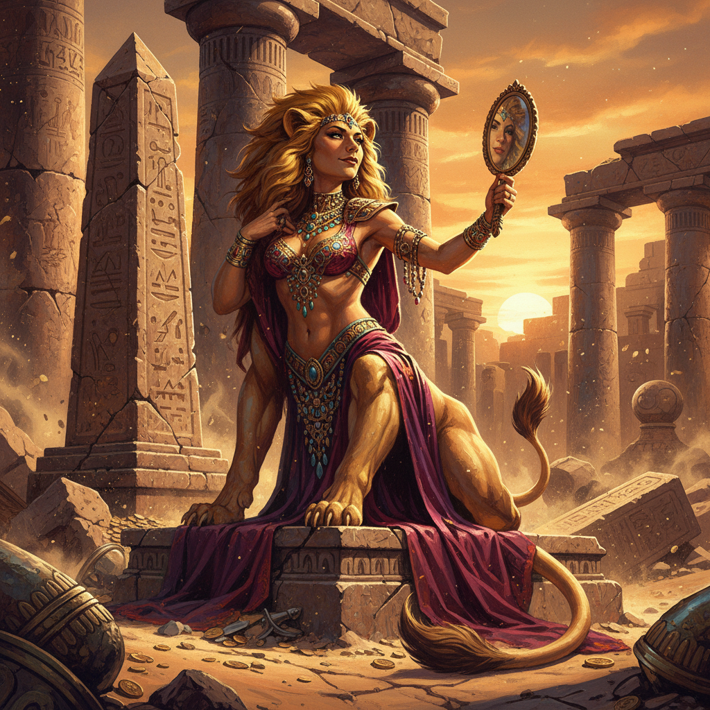 Lamia, original Pathfinder 2e monster artwork by ZapGM