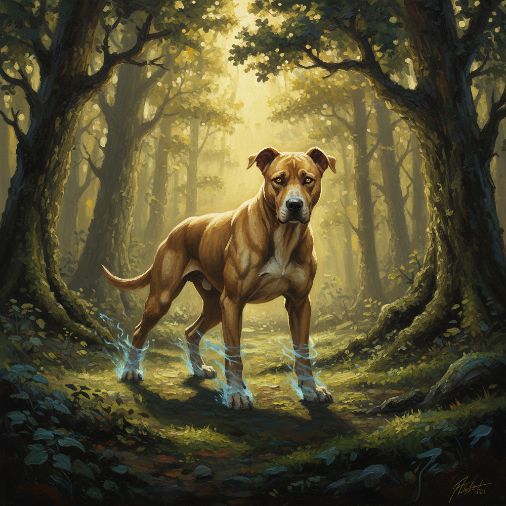 Blink Dog, original D&D 5e monster artwork by ZapGM