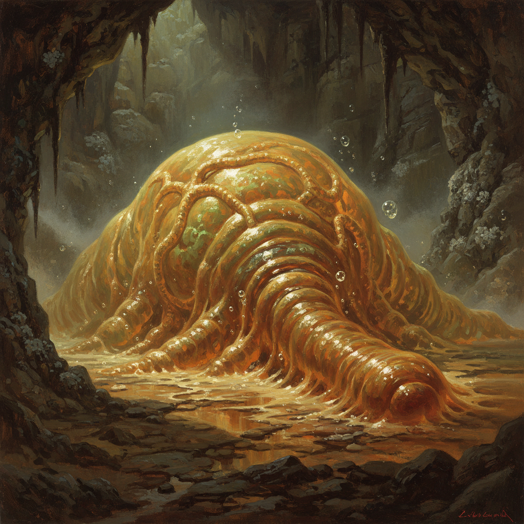 Slime Mold, original Pathfinder 2e monster artwork by ZapGM