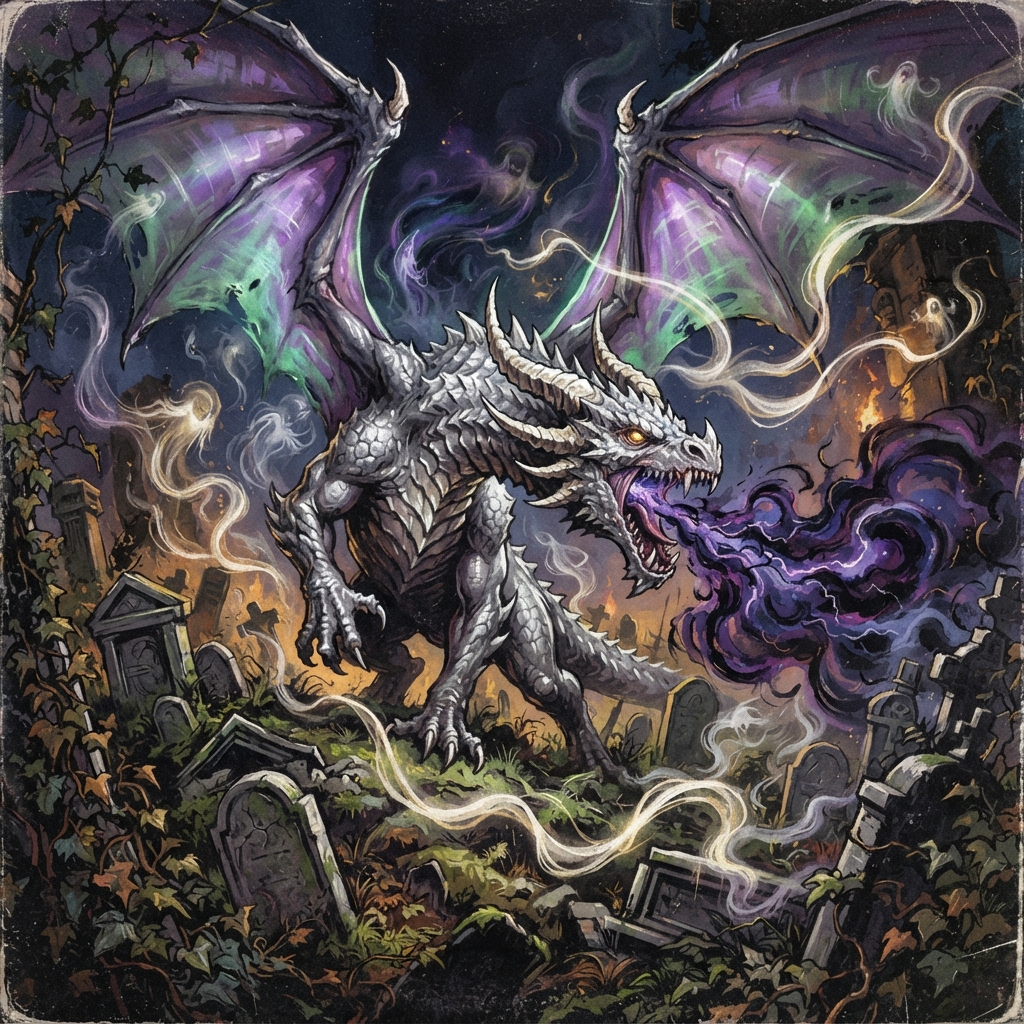 Resurrection Dragon (Adult, Spellcaster), original Pathfinder 2e monster artwork by ZapGM