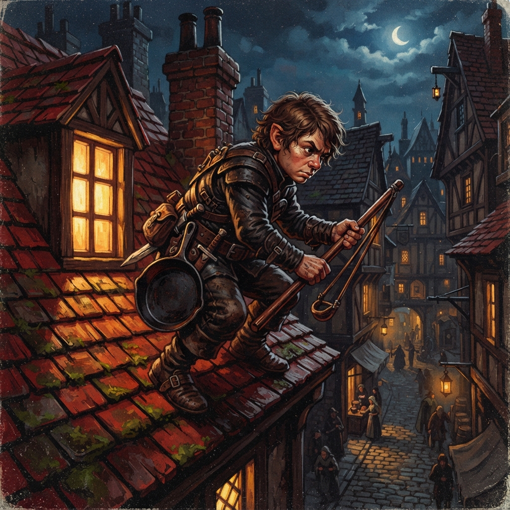Halfling Street Watcher, original Pathfinder 2e monster artwork by ZapGM