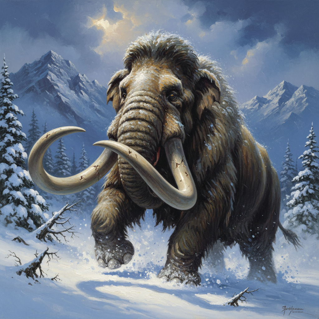 Mammoth, original Pathfinder 2e monster artwork by ZapGM