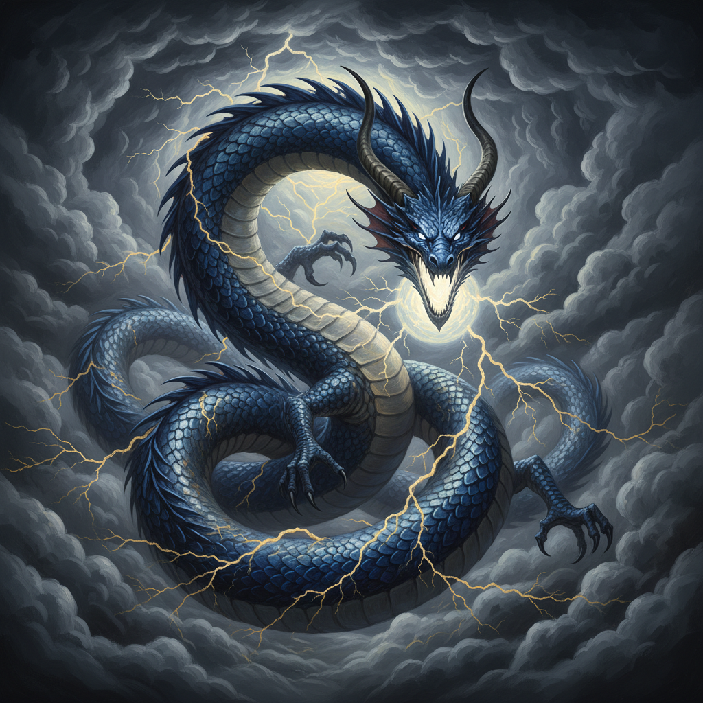 Ancient Sky Dragon, original Pathfinder 2e monster artwork by ZapGM