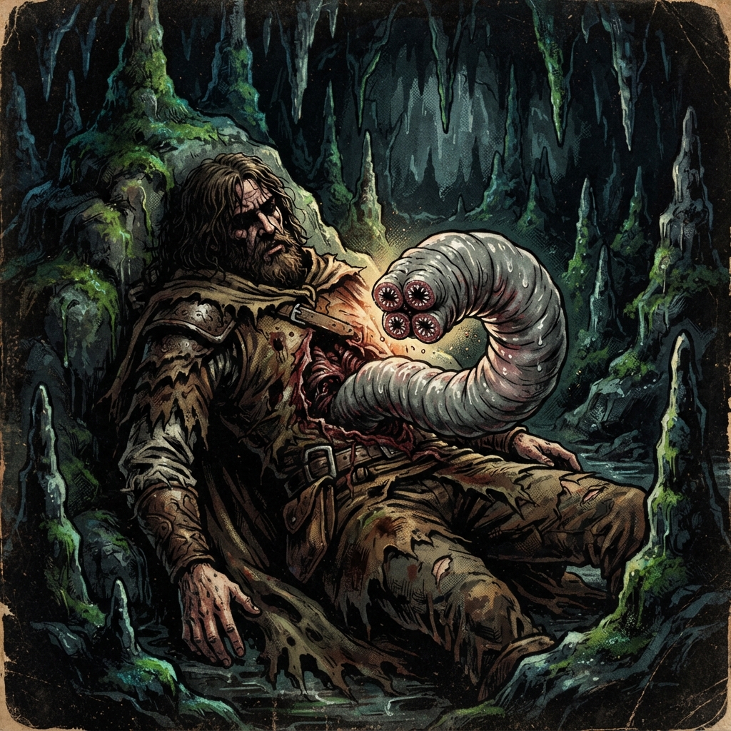 Vermlek, original Pathfinder 2e monster artwork by ZapGM