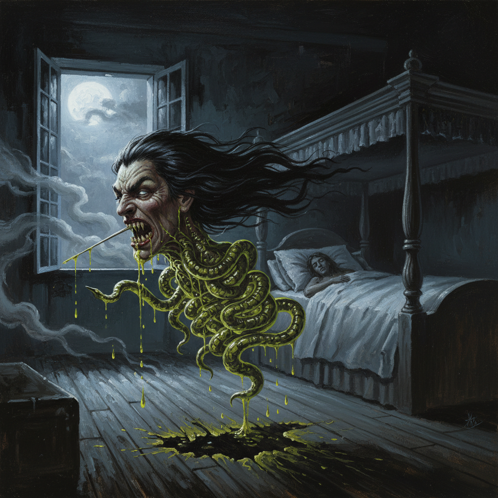 Penanggalan, original Pathfinder 2e monster artwork by ZapGM