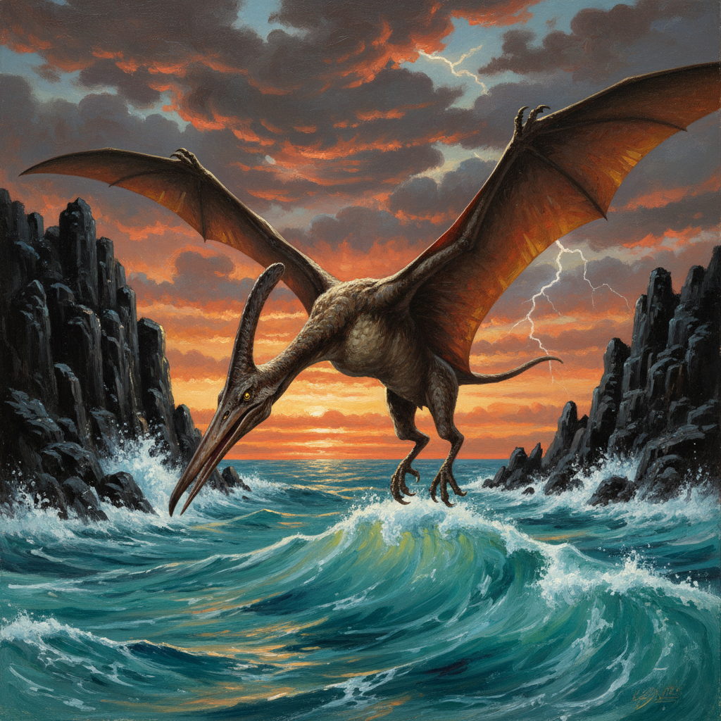 Pteranodon, original Pathfinder 2e monster artwork by ZapGM