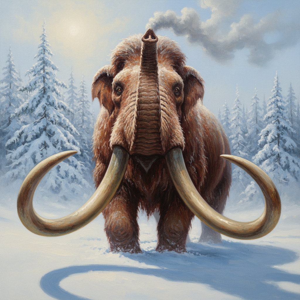 Mastodon, original Pathfinder 2e monster artwork by ZapGM