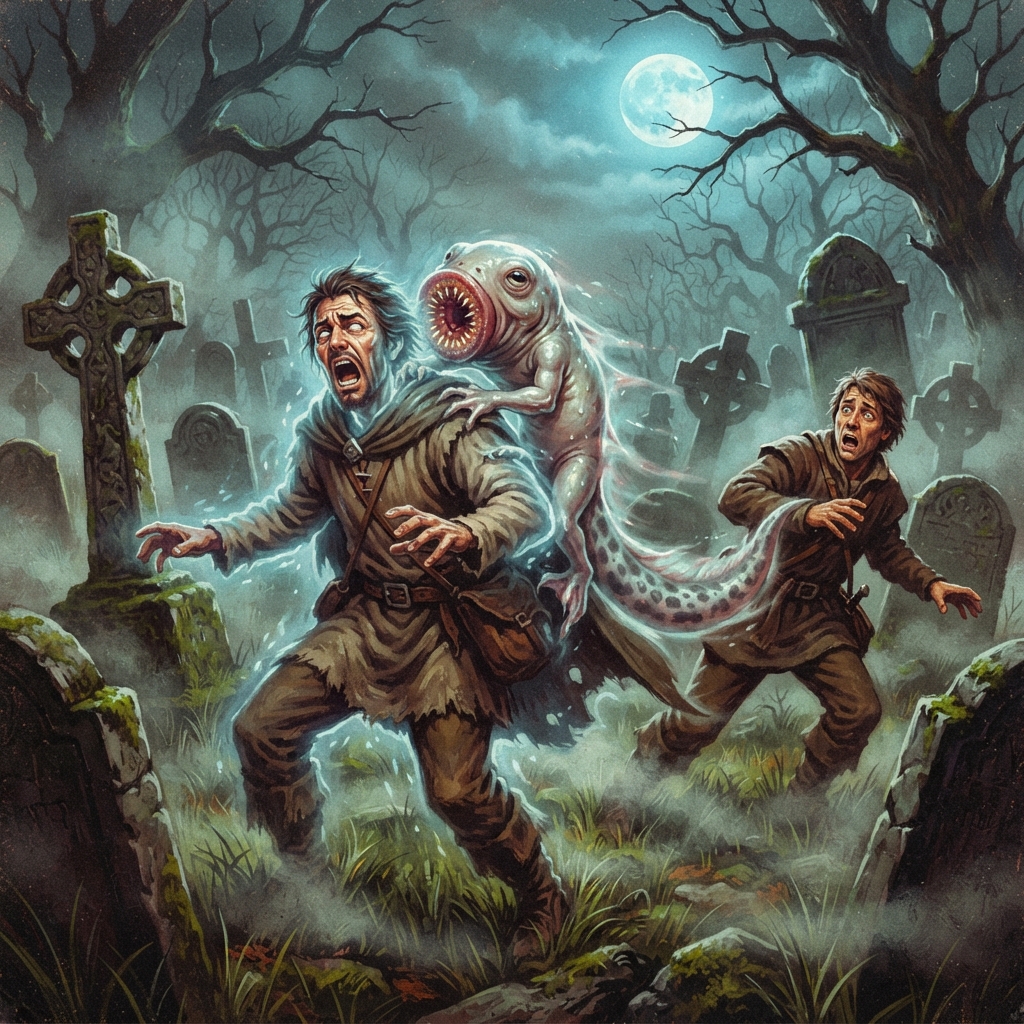 Spawning Soulrider (Monitor), original Pathfinder 2e monster artwork by ZapGM