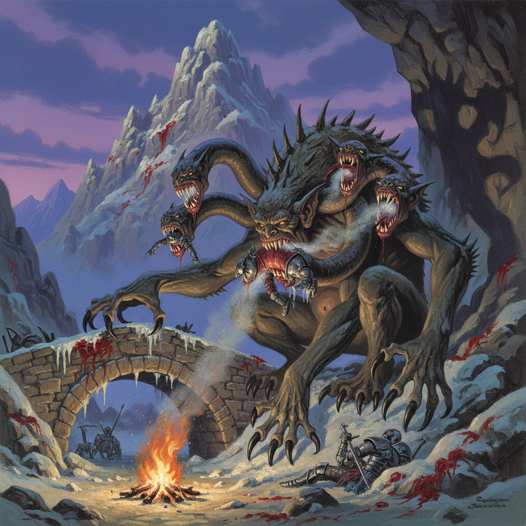 Jotund Troll, original Pathfinder 2e monster artwork by ZapGM