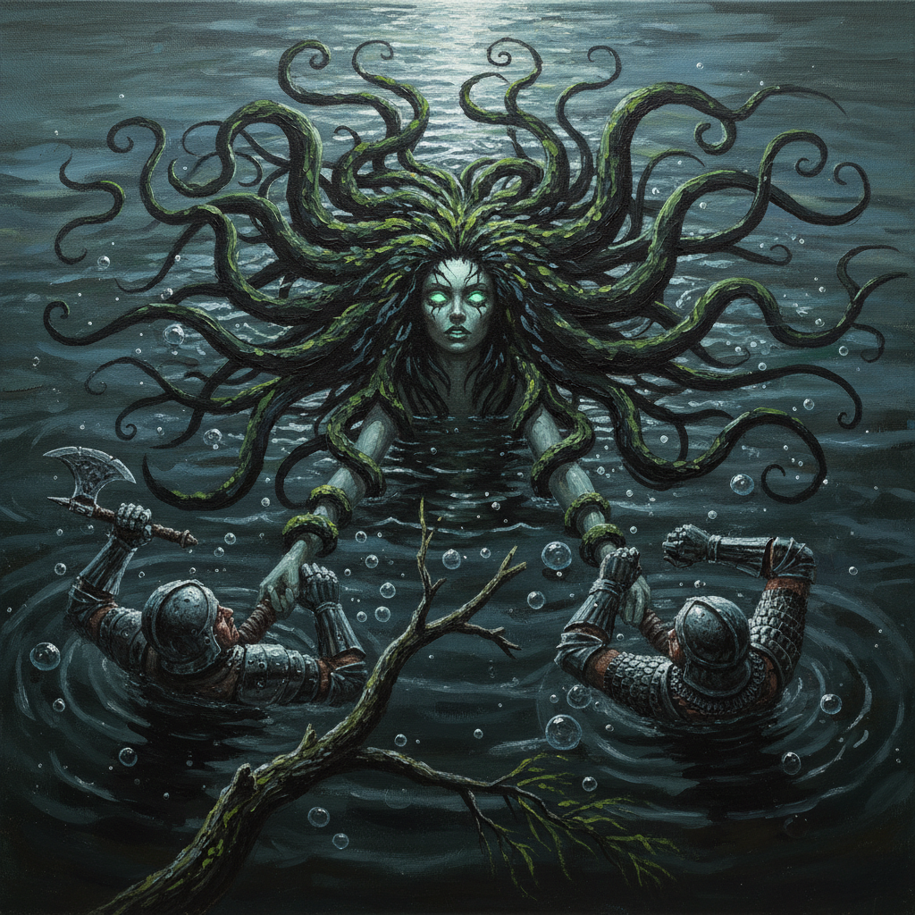 Rusalka, original Pathfinder 2e monster artwork by ZapGM