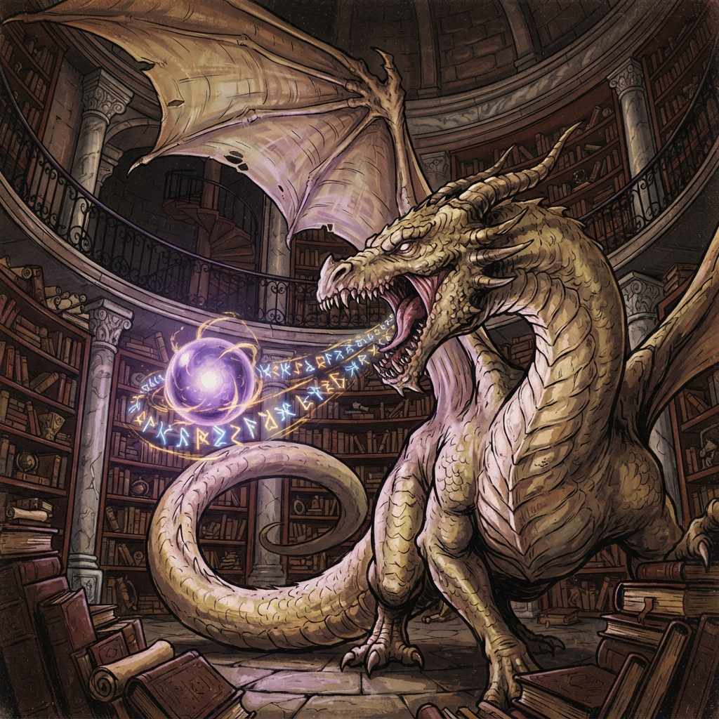 Whisper Dragon (Adult), original Pathfinder 2e monster artwork by ZapGM