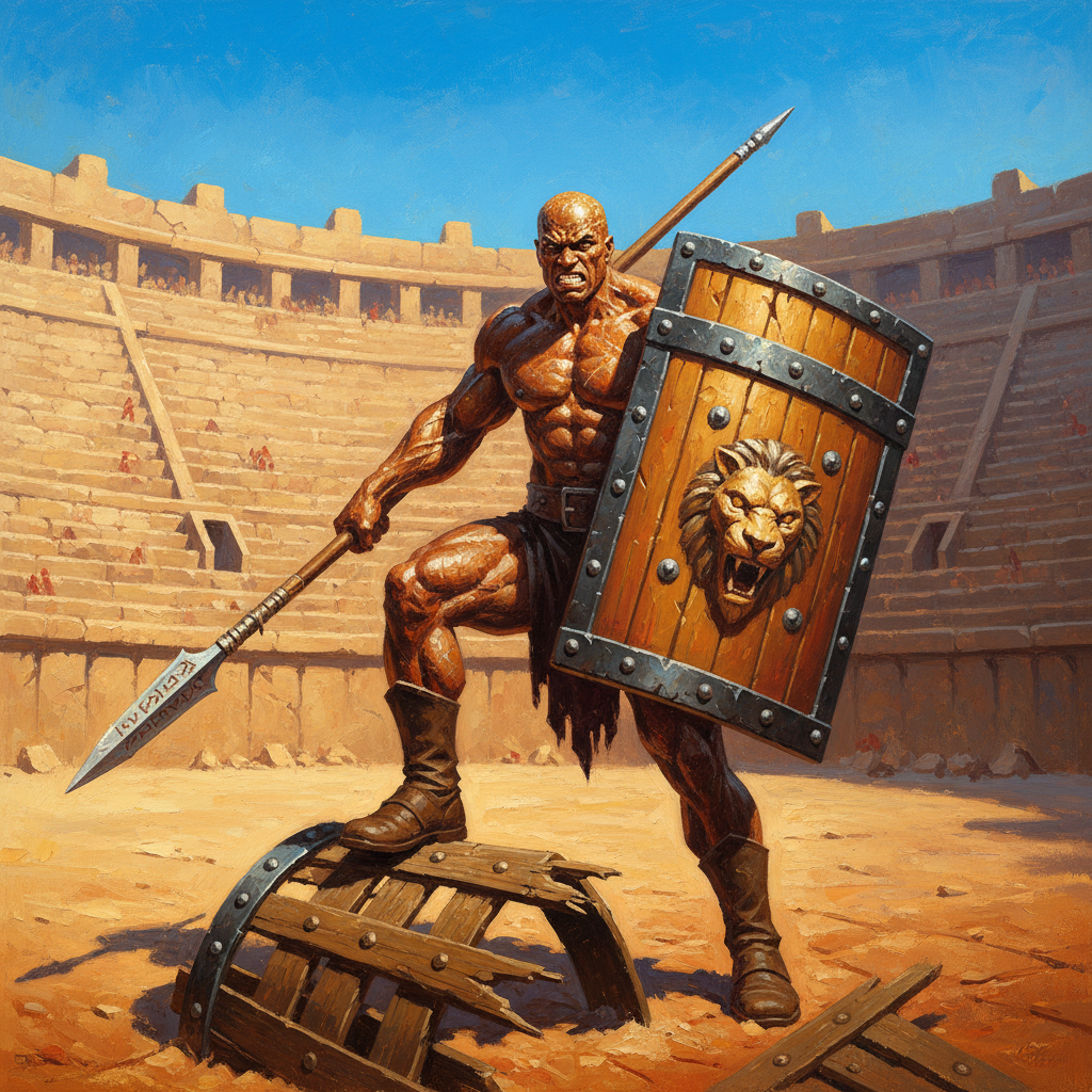Gladiator, original D&D 5e monster artwork by ZapGM