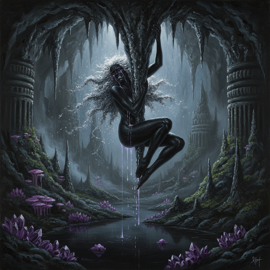Lampad, original Pathfinder 2e monster artwork by ZapGM