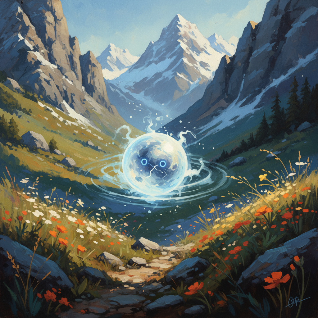 Air Wisp, original Pathfinder 2e monster artwork by ZapGM