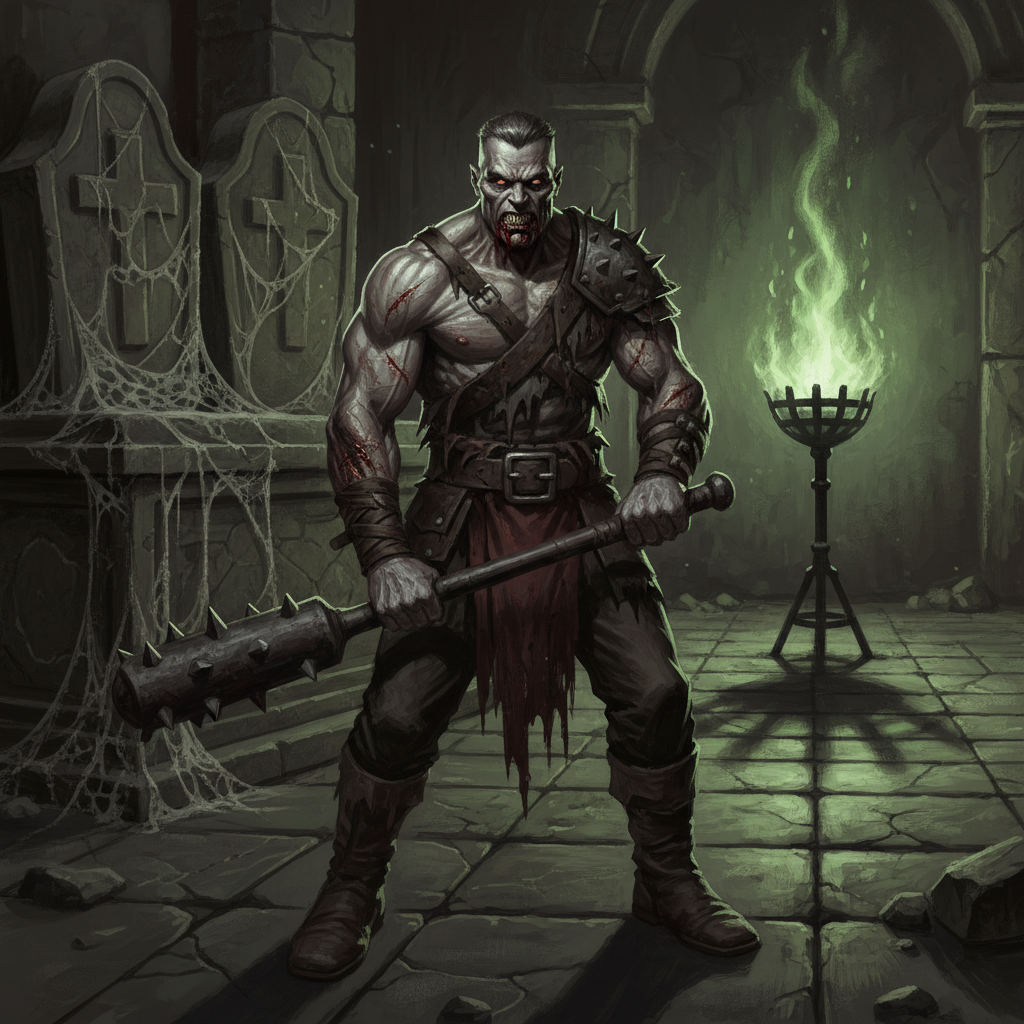 Nosferatu Thrall, original Pathfinder 2e monster artwork by ZapGM