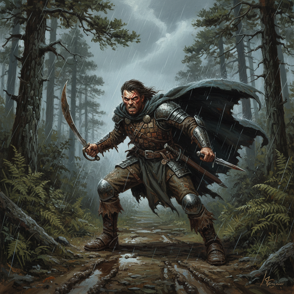 Bandit Captain, original D&D 5e monster artwork by ZapGM