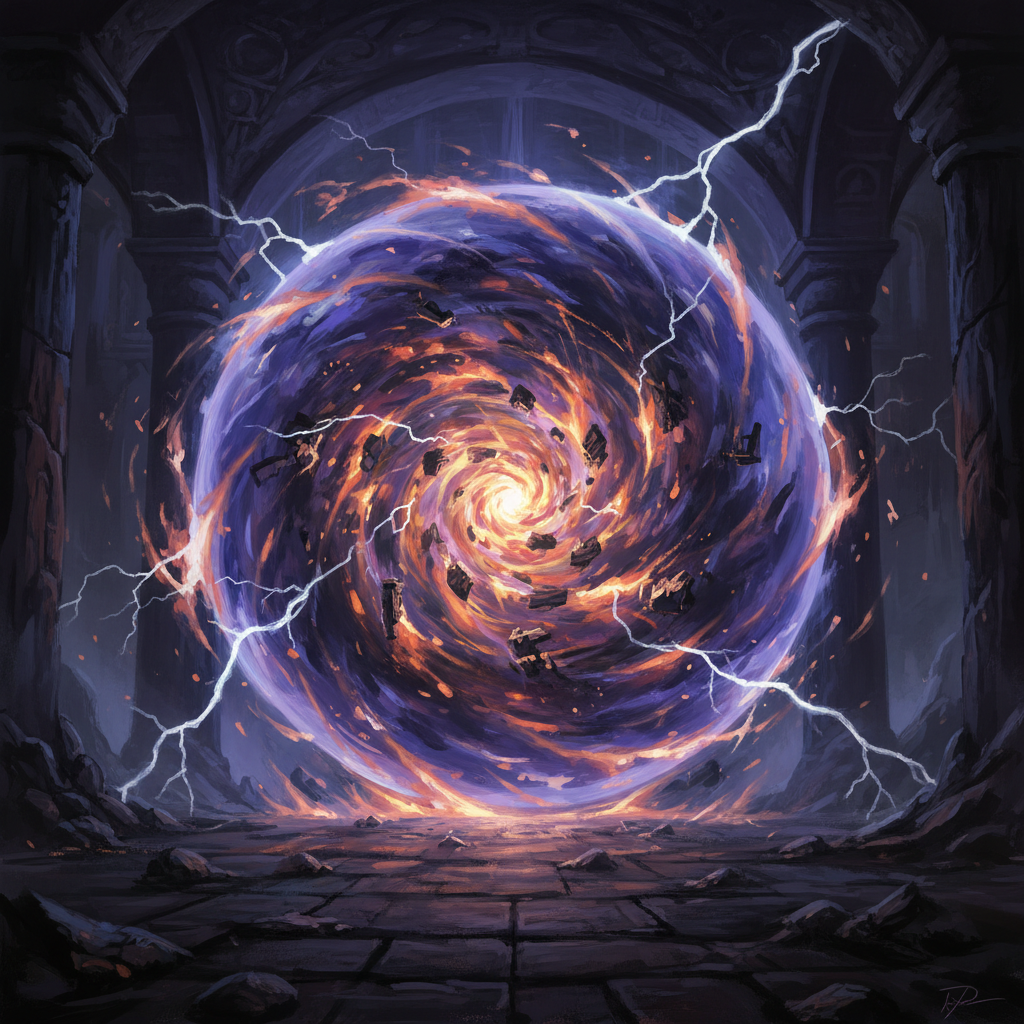 Roiling Incant, original Pathfinder 2e monster artwork by ZapGM