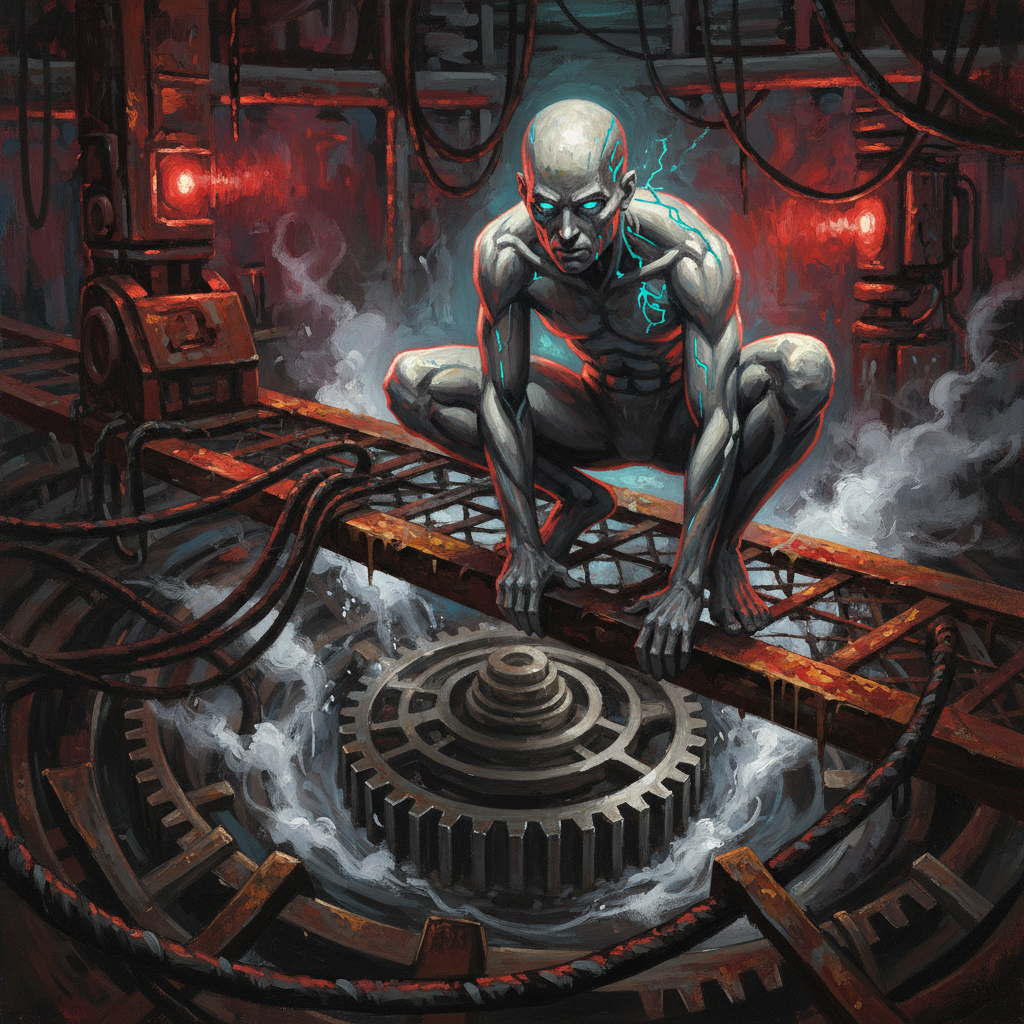 Android Infiltrator, original Pathfinder 2e monster artwork by ZapGM