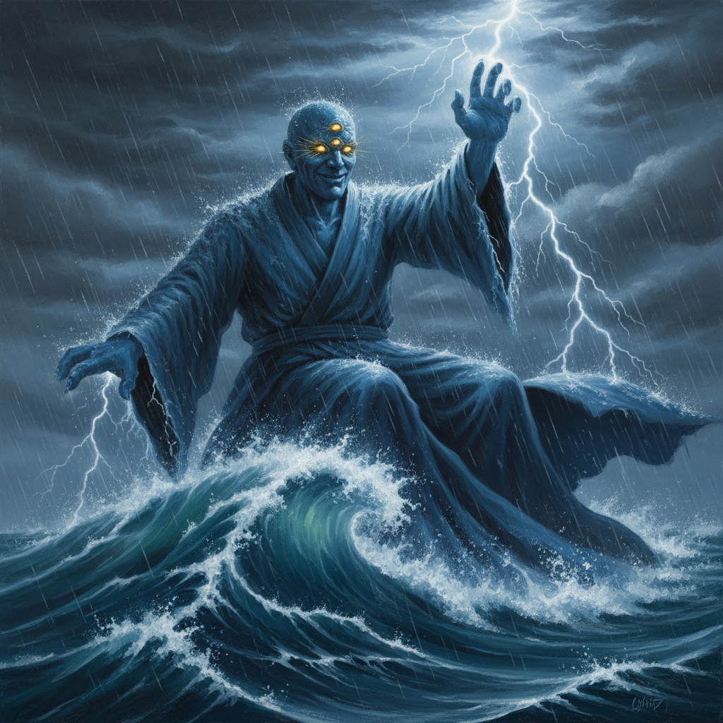 Water Yai, original Pathfinder 2e monster artwork by ZapGM