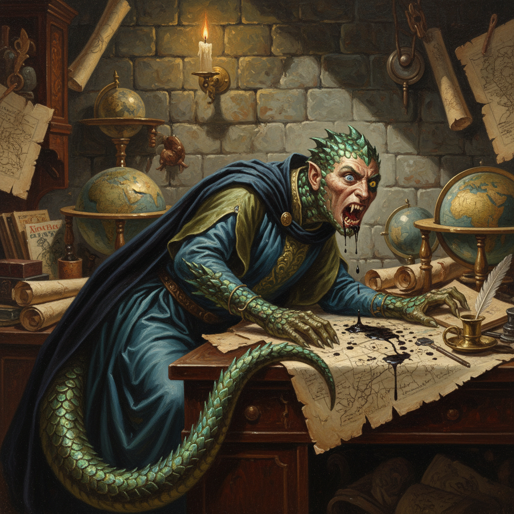 Coil Spy, original Pathfinder 2e monster artwork by ZapGM