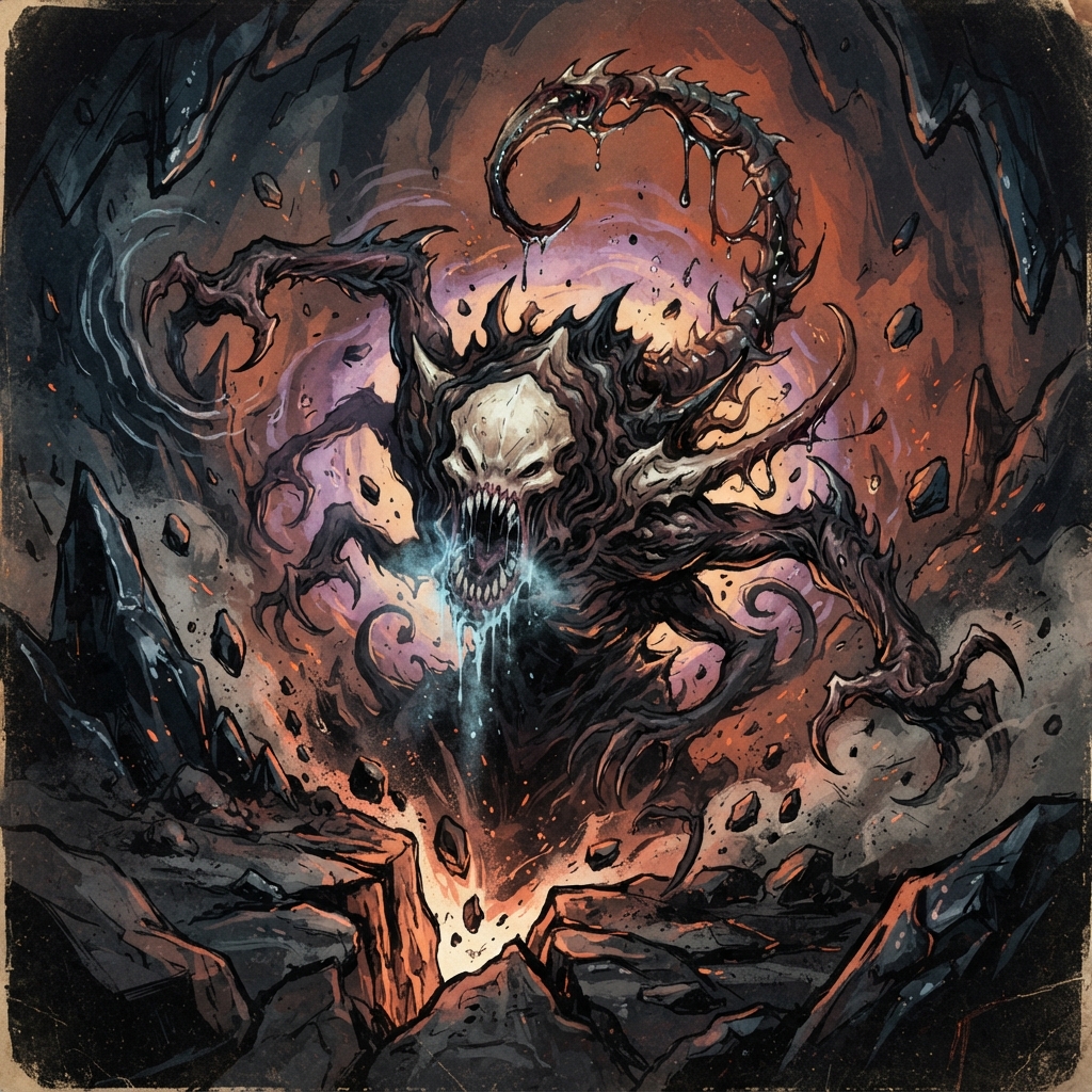 Urveth, original Pathfinder 2e monster artwork by ZapGM