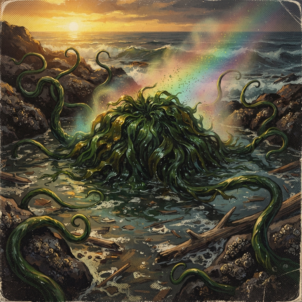 Sargassum Heap, original Pathfinder 2e monster artwork by ZapGM
