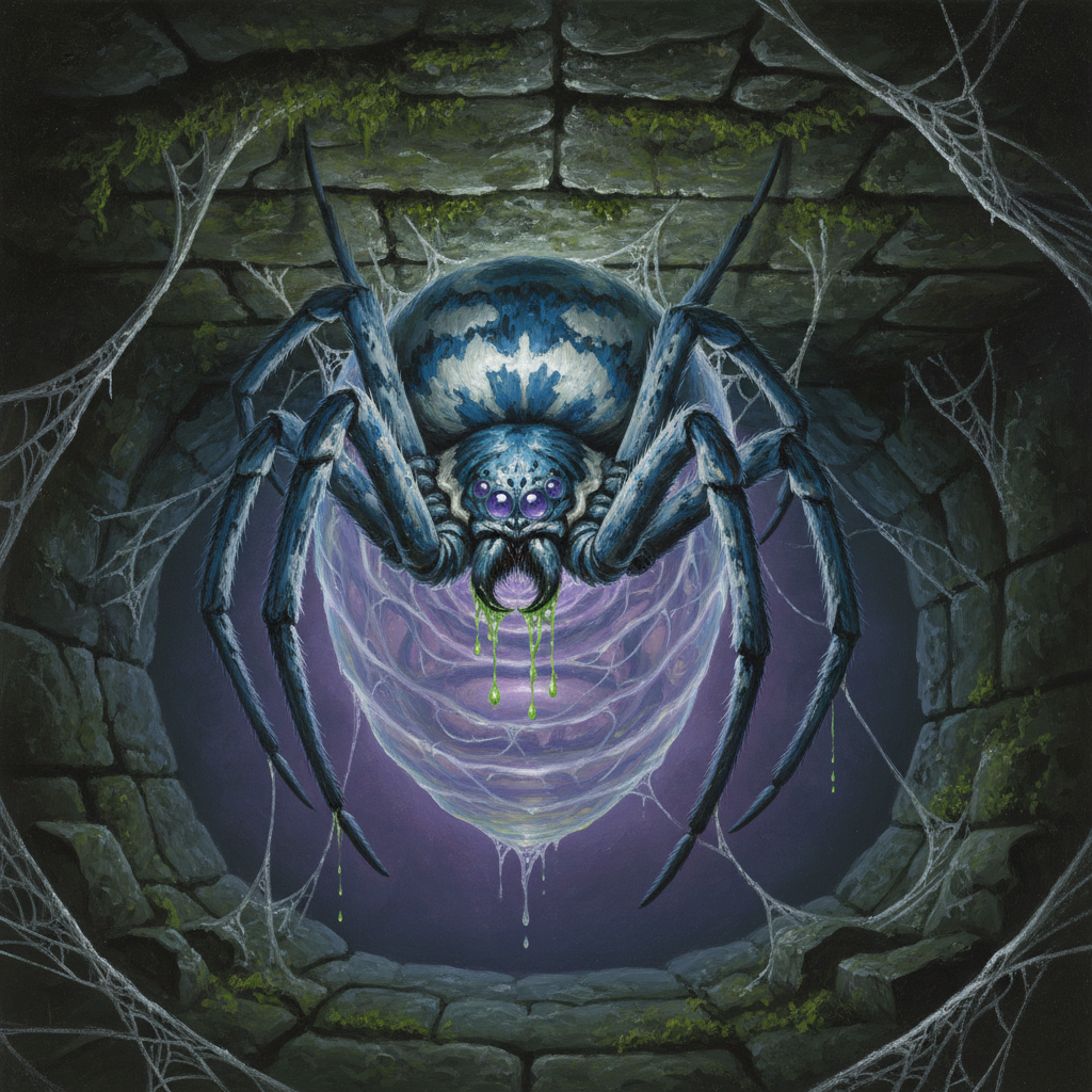 Phase Spider, original D&D 5e monster artwork by ZapGM