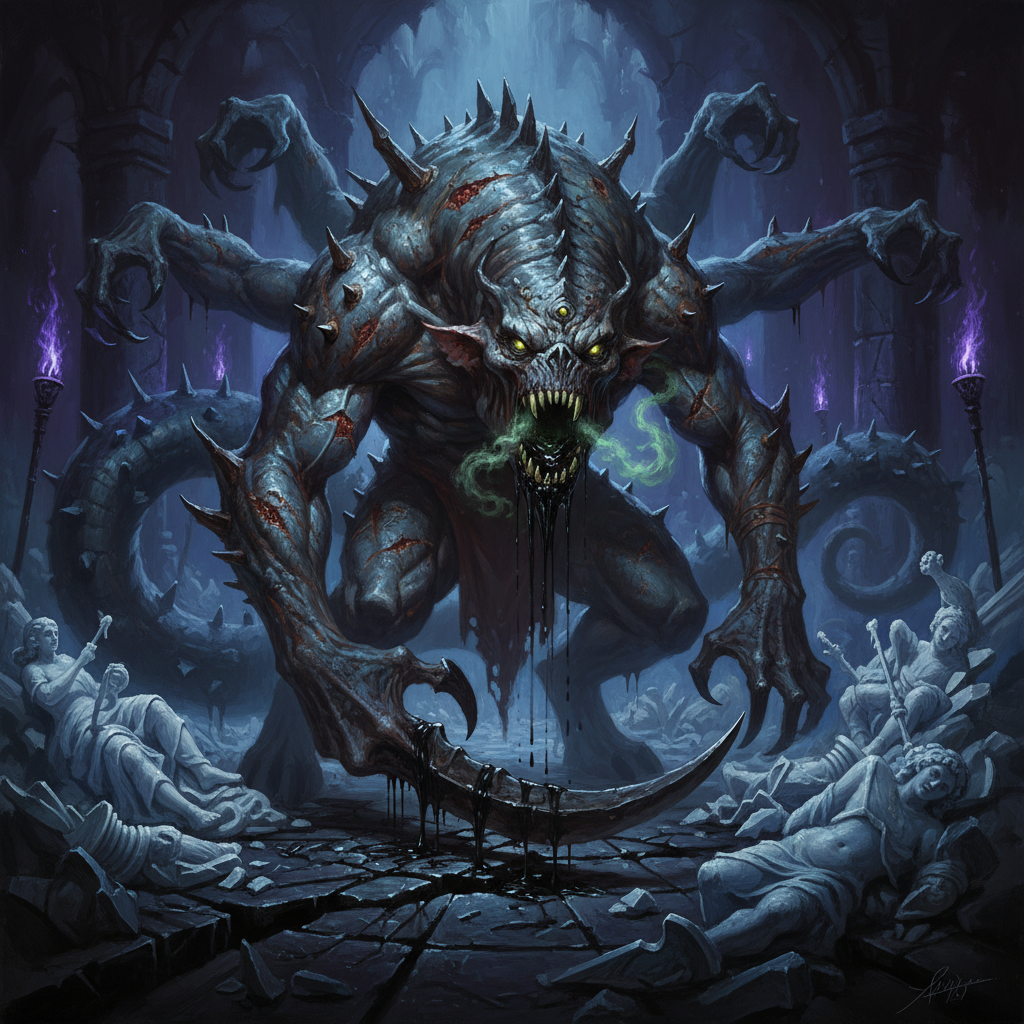 Shemhazian, original Pathfinder 2e monster artwork by ZapGM