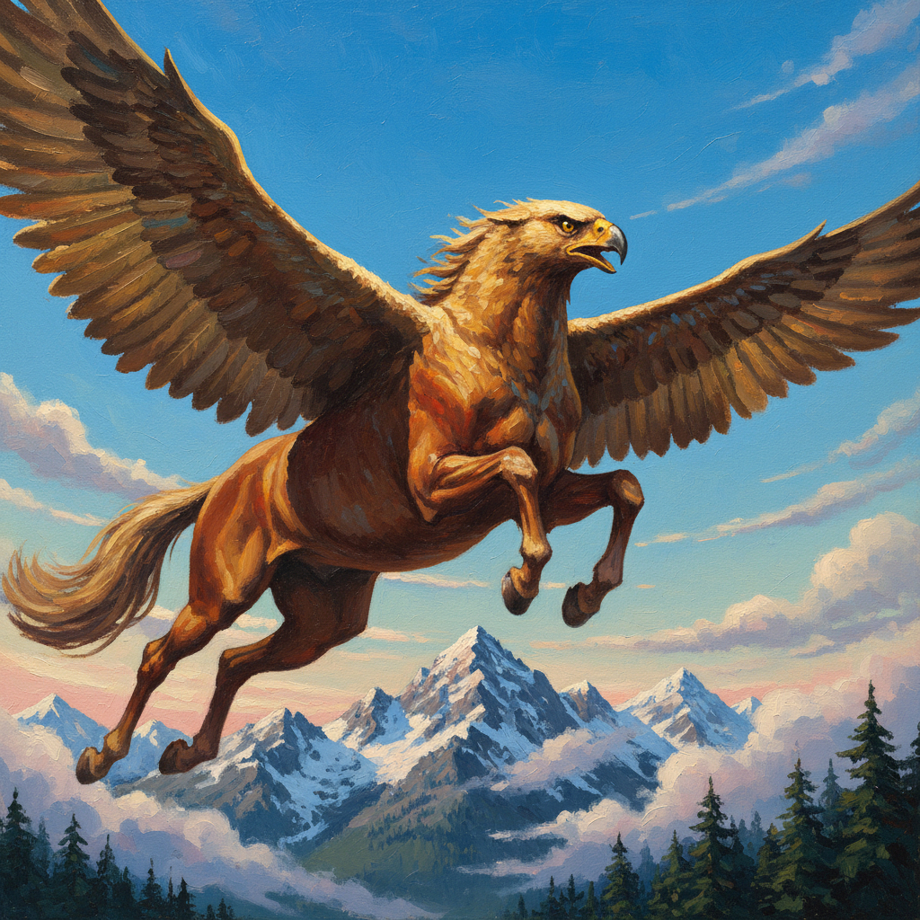 Hippogriff, original D&D 5e monster artwork by ZapGM