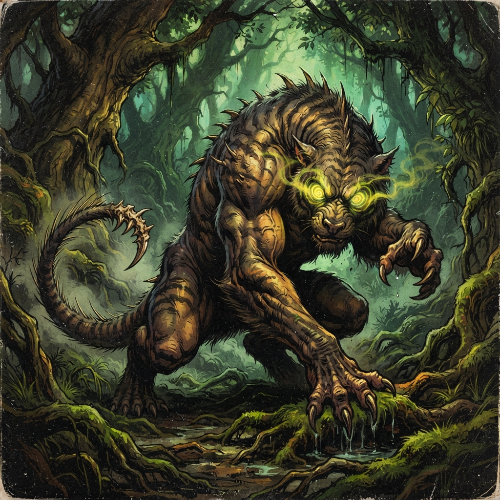 Bandersnatch, original Pathfinder 2e monster artwork by ZapGM
