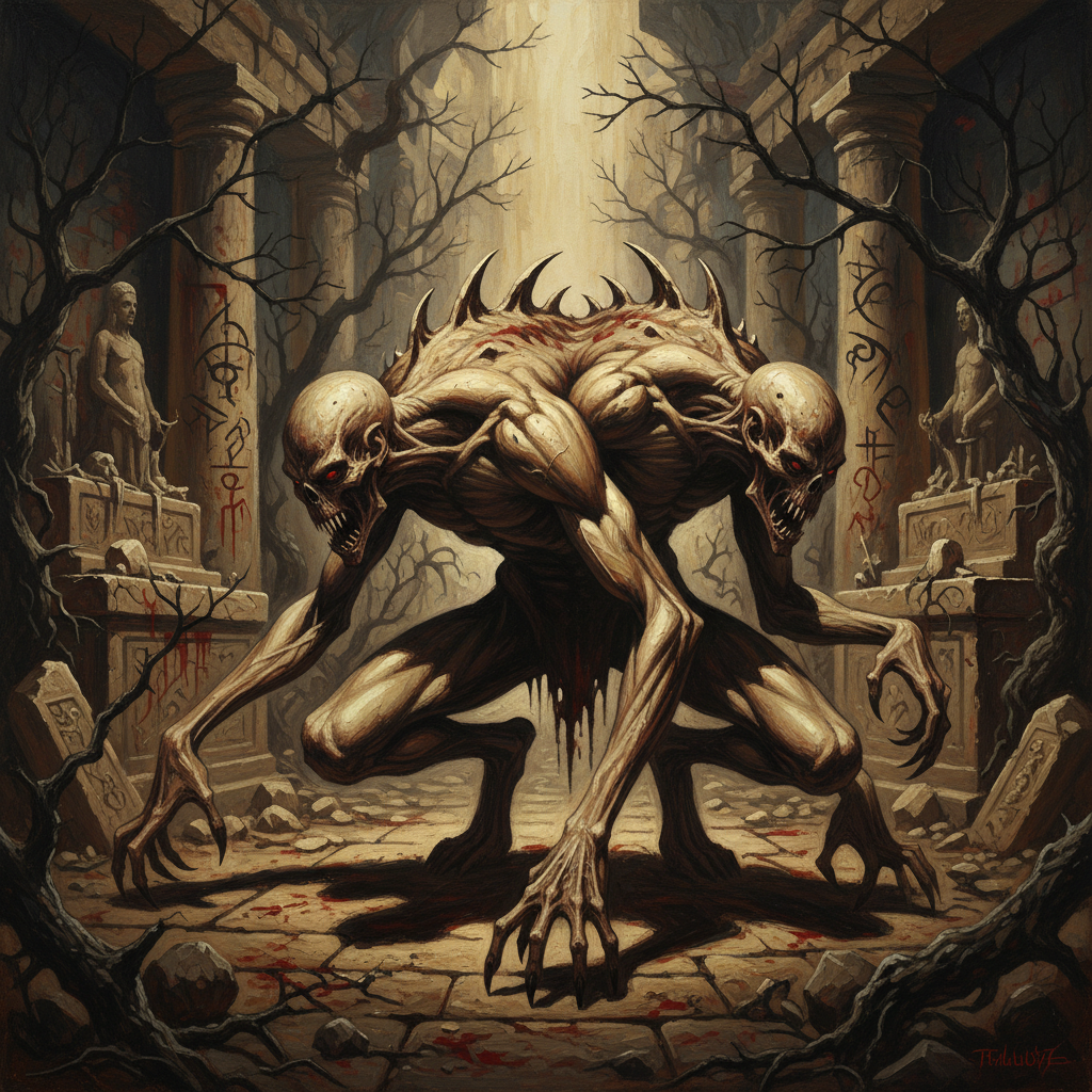 Adhukait, original Pathfinder 2e monster artwork by ZapGM