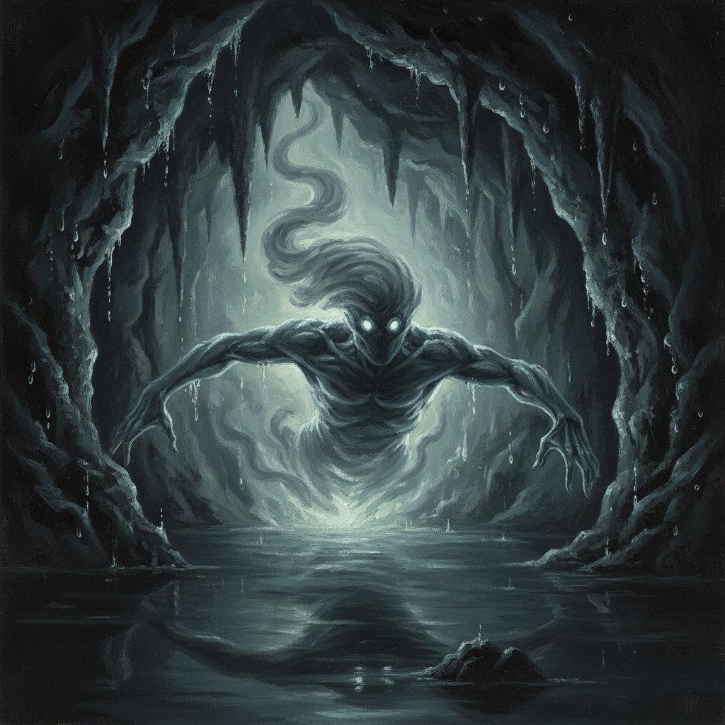 Mist Stalker, original Pathfinder 2e monster artwork by ZapGM