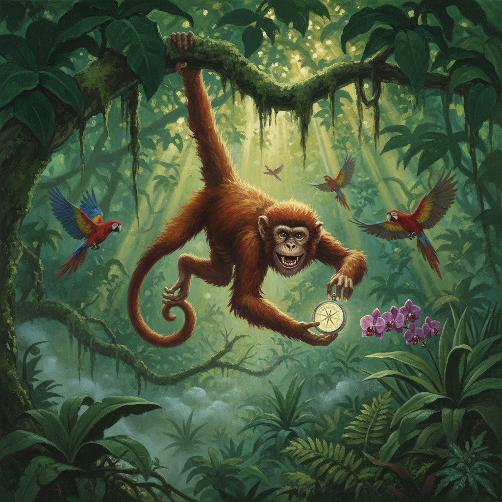 Monkey, original Pathfinder 2e monster artwork by ZapGM