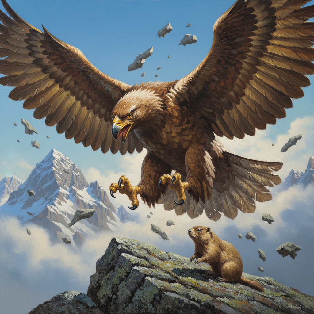 Eagle, original Pathfinder 2e monster artwork by ZapGM