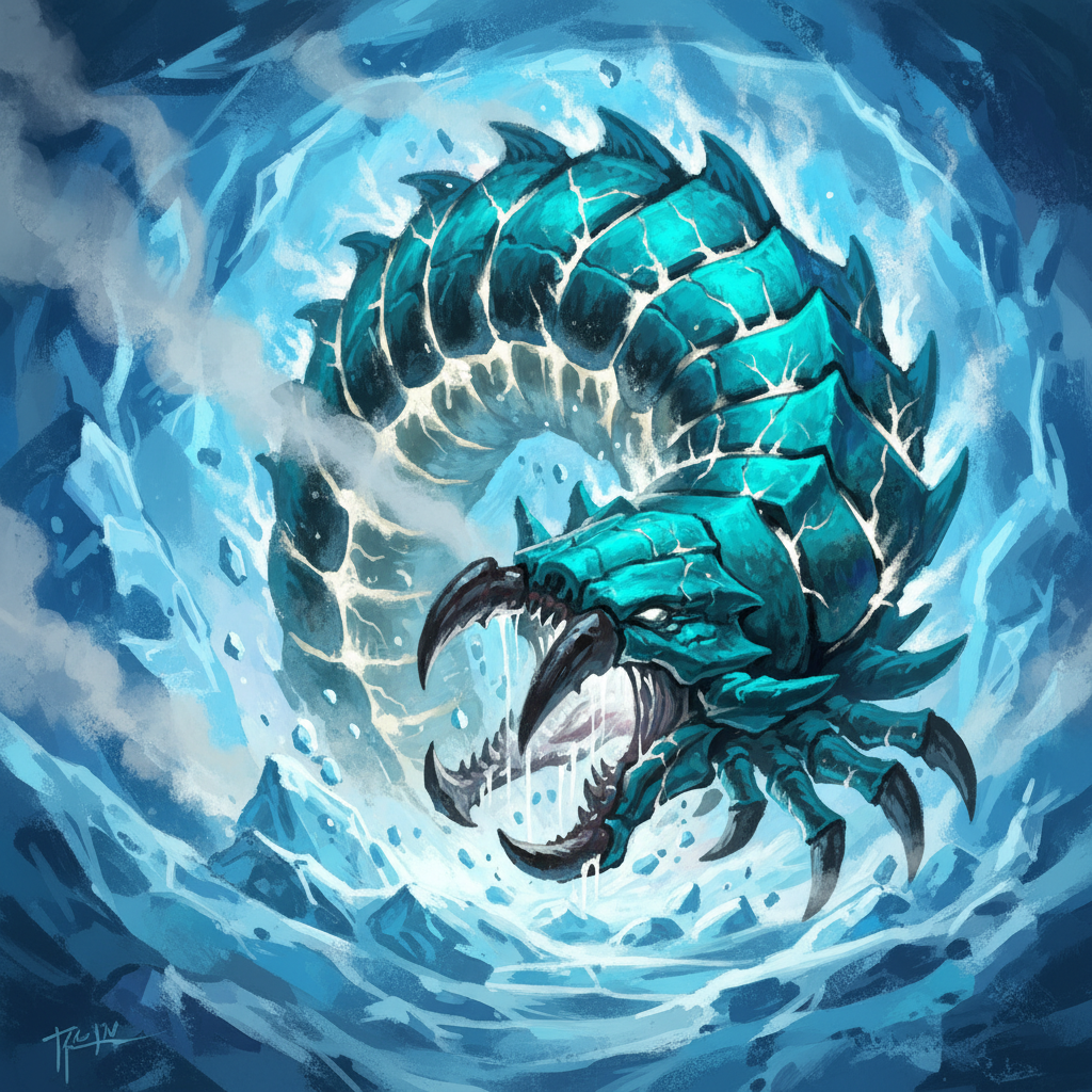 Remorhaz, original D&D 5e monster artwork by ZapGM