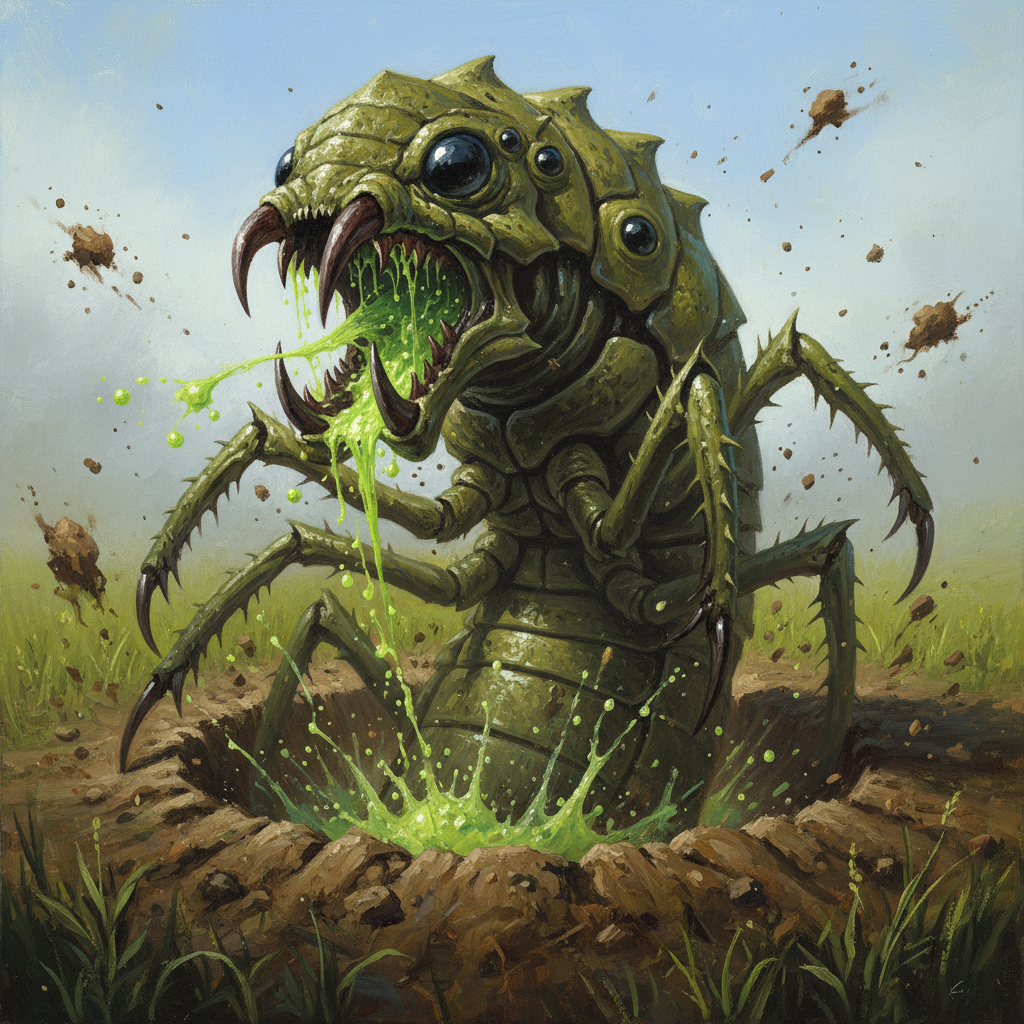 Ankheg, original D&D 5e monster artwork by ZapGM