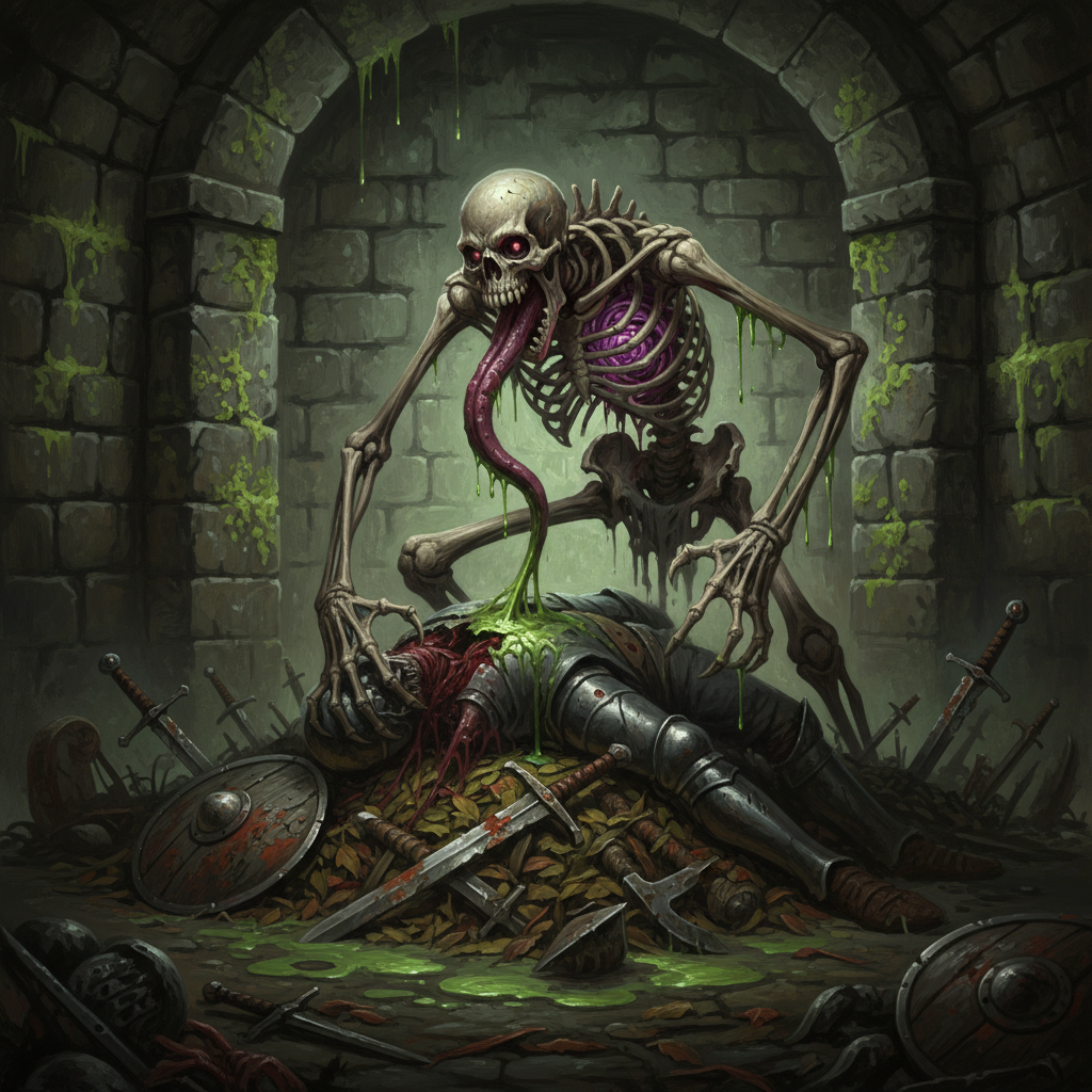 Mohrg, original Pathfinder 2e monster artwork by ZapGM