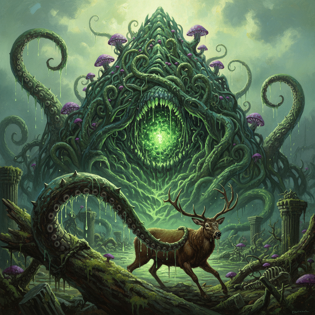 Tendriculos, original Pathfinder 2e monster artwork by ZapGM