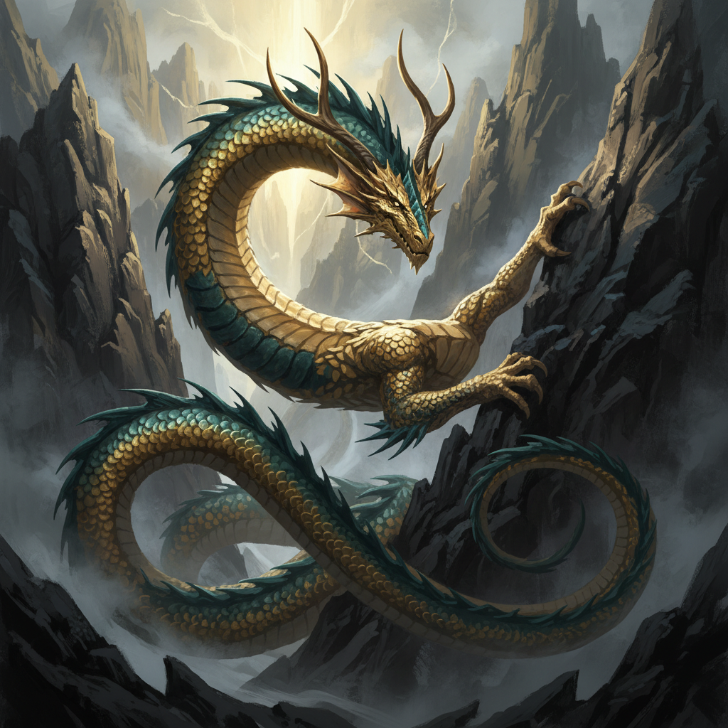 Ancient Sovereign Dragon, original Pathfinder 2e monster artwork by ZapGM
