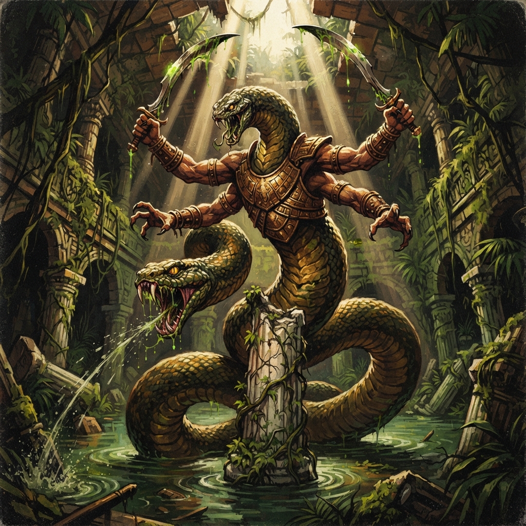 Garadasura, original Pathfinder 2e monster artwork by ZapGM