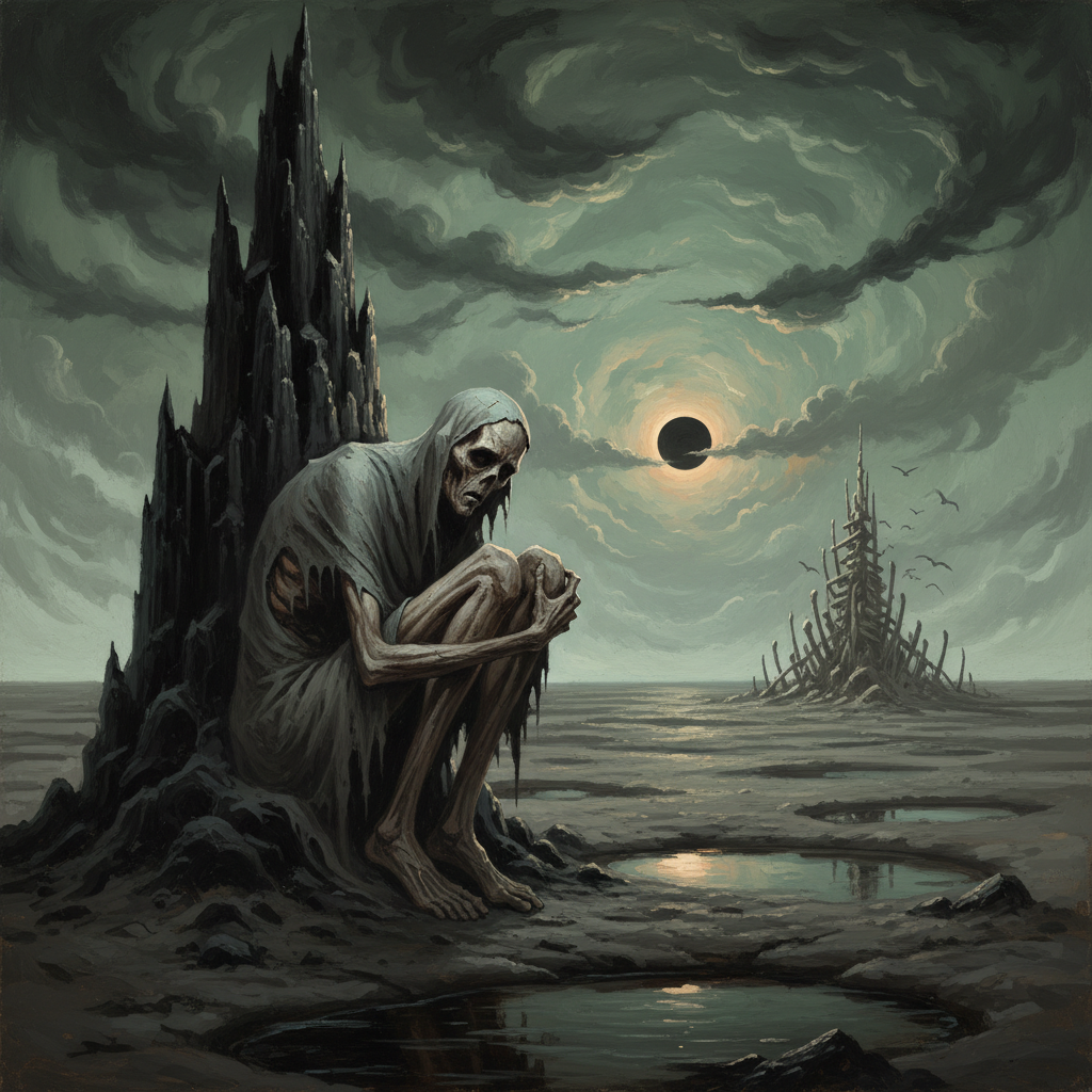 Petitioner (Abaddon), original Pathfinder 2e monster artwork by ZapGM
