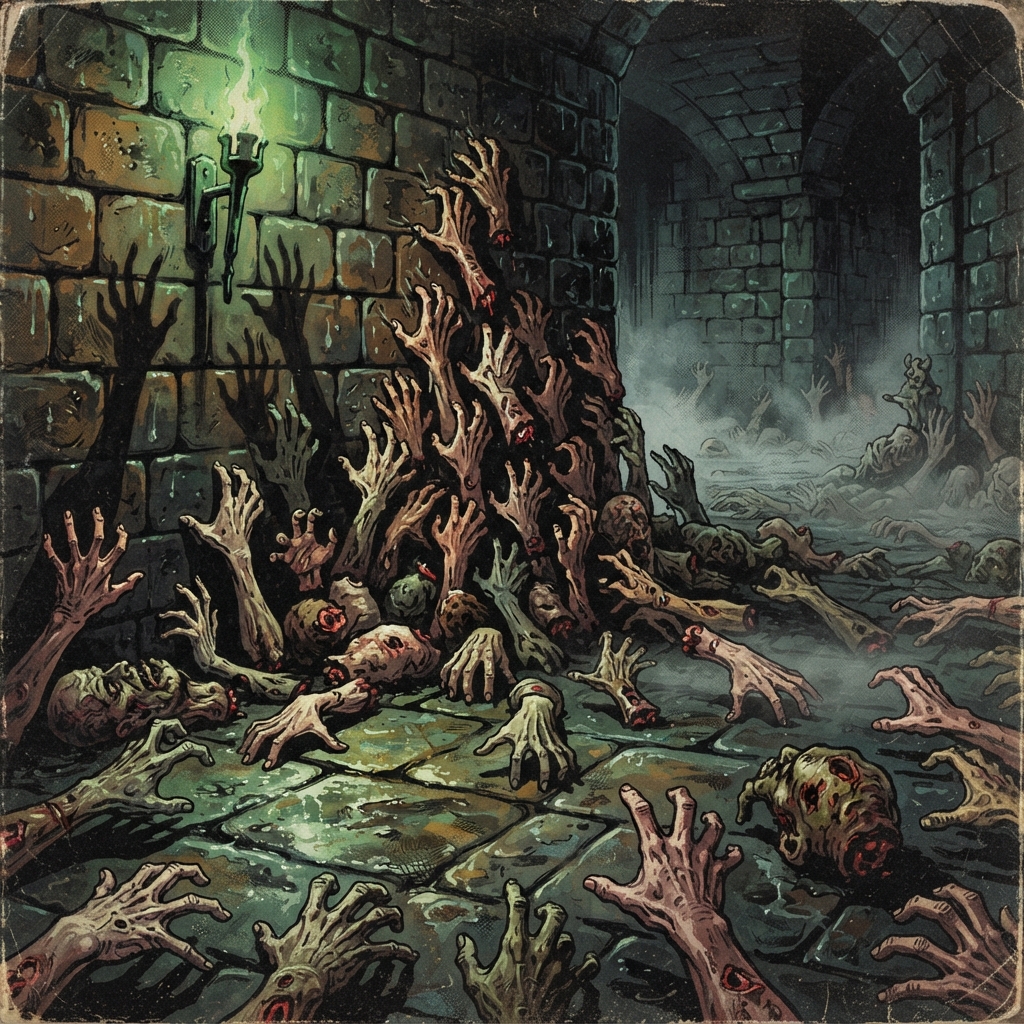 Swarm of Crawling Claws, original D&D 5e monster artwork by ZapGM
