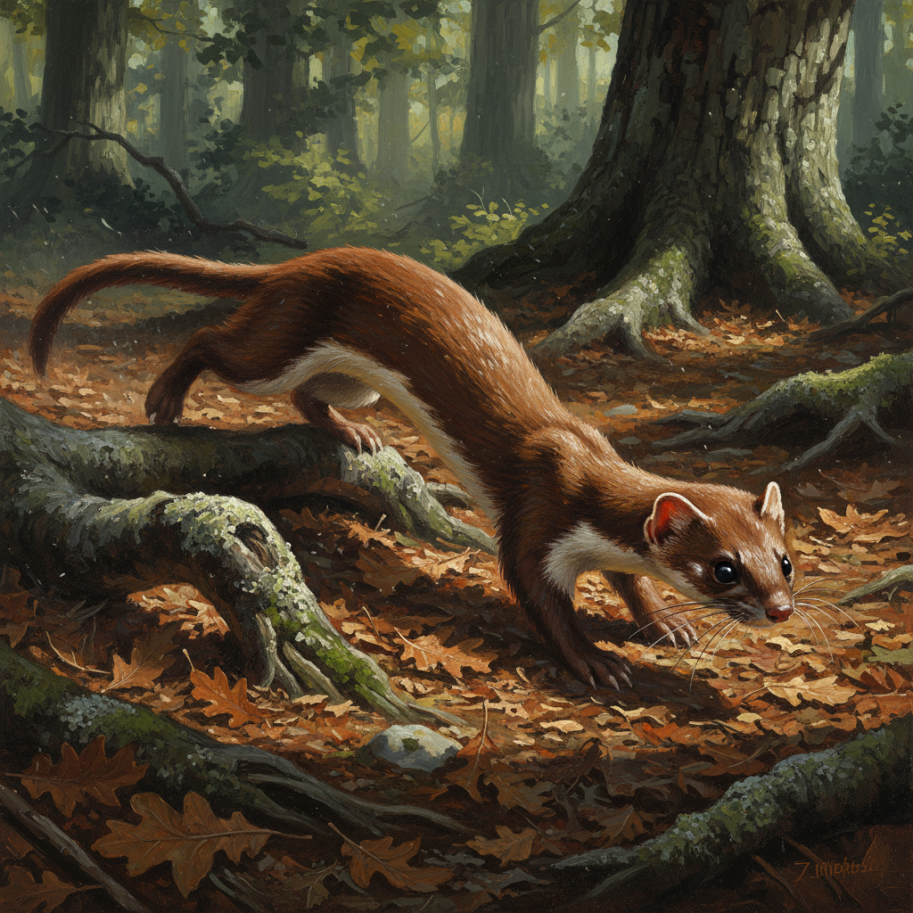 Weasel, original D&D 5e monster artwork by ZapGM
