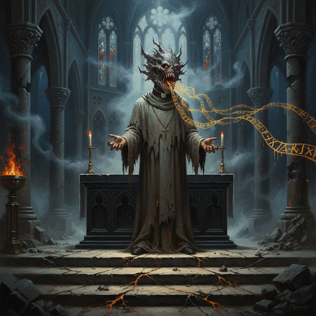 Shrine Skelm, original Pathfinder 2e monster artwork by ZapGM