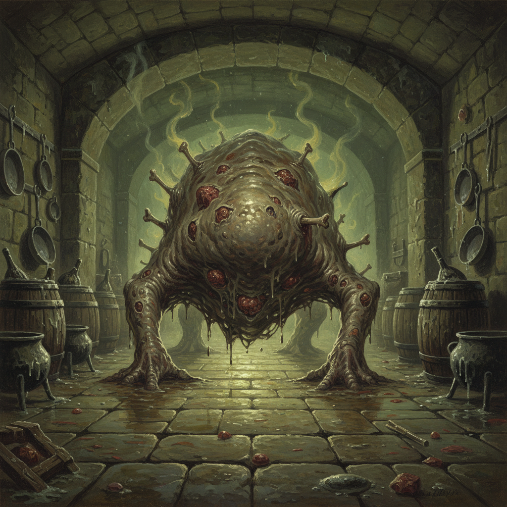 Squirming Swill, original Pathfinder 2e monster artwork by ZapGM