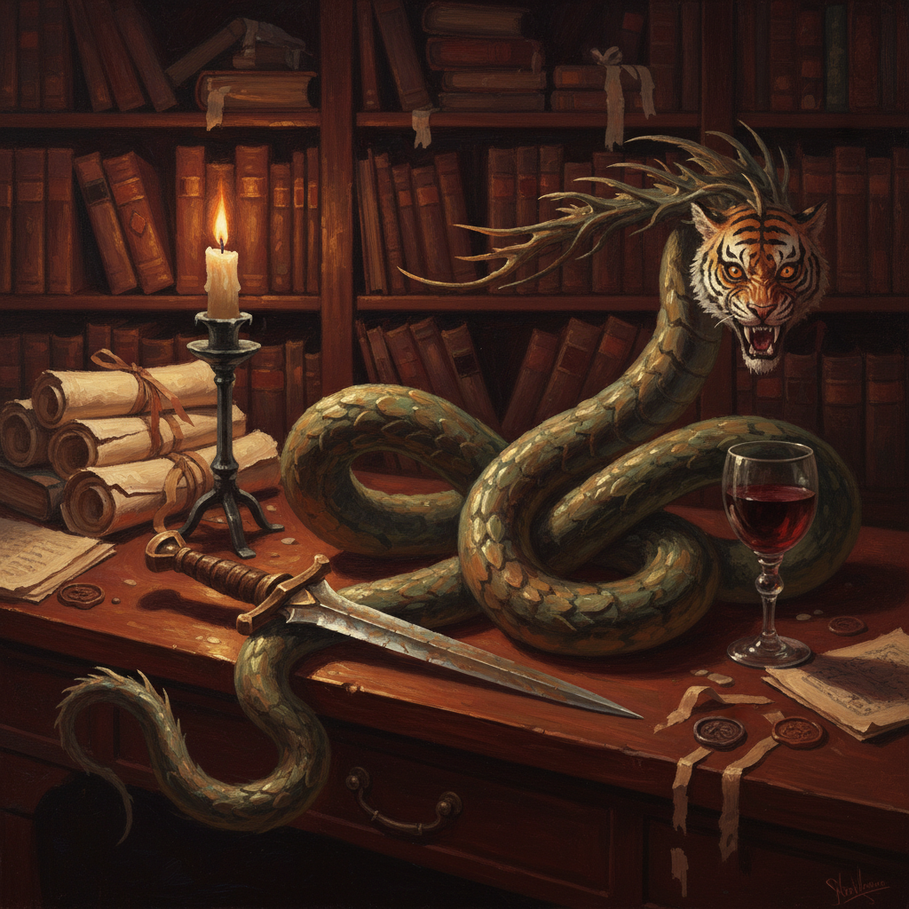 Raktavarna, original Pathfinder 2e monster artwork by ZapGM
