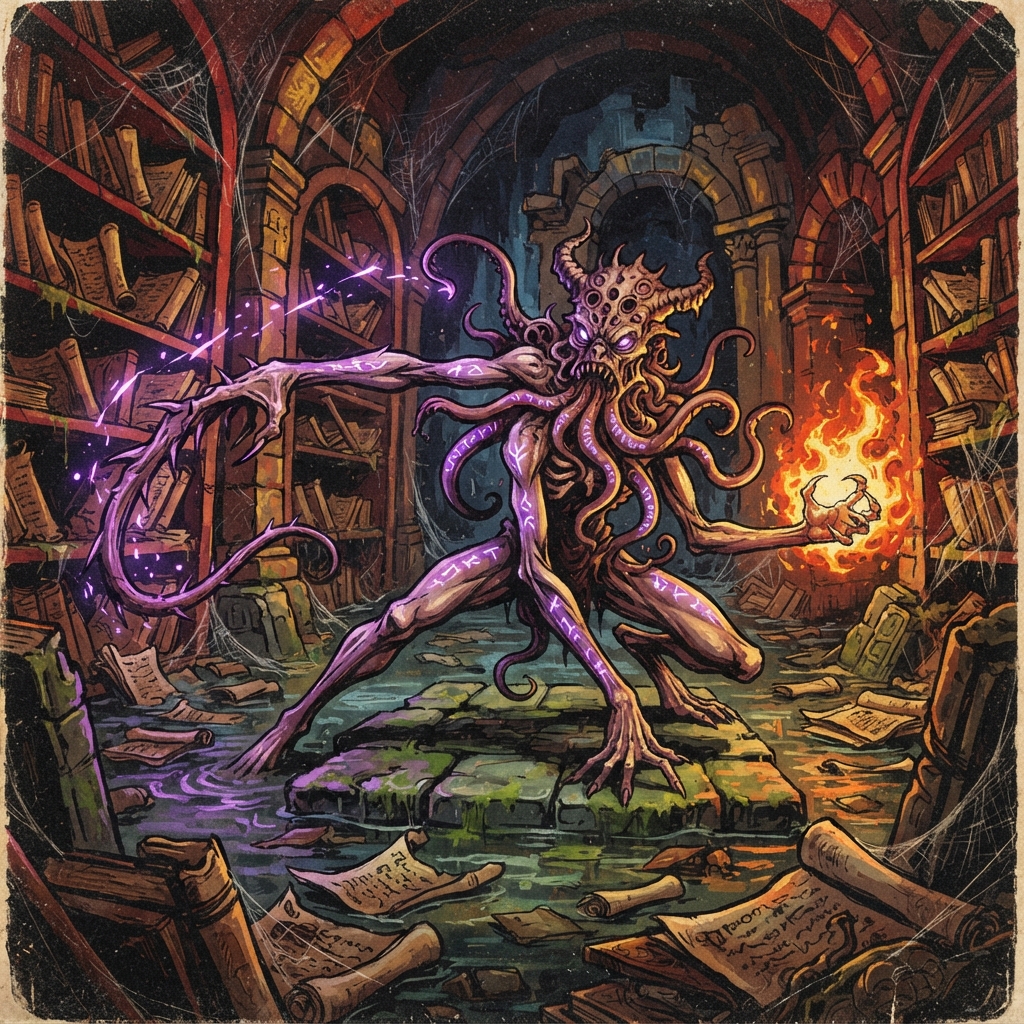 Venedaemon, original Pathfinder 2e monster artwork by ZapGM
