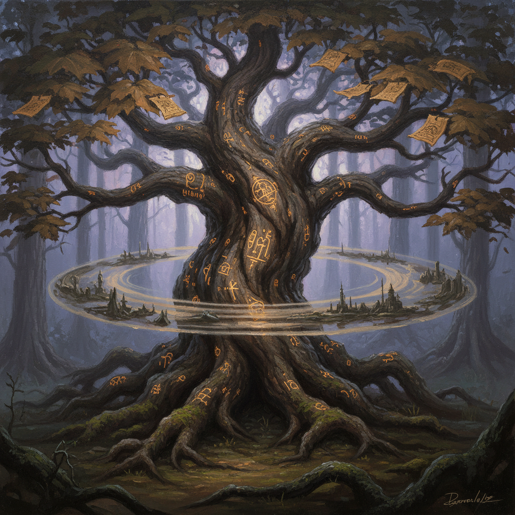 Arboreal Archive, original Pathfinder 2e monster artwork by ZapGM