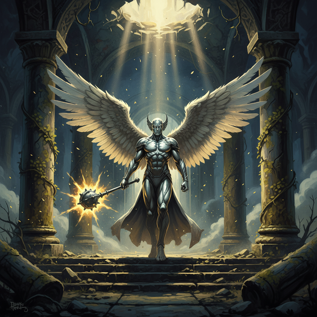Deva, original D&D 5e monster artwork by ZapGM